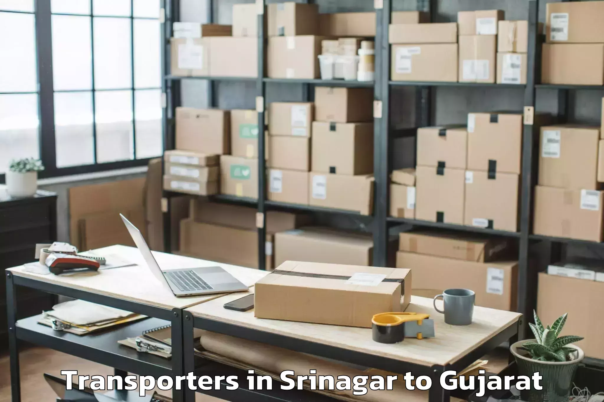 Top Srinagar to Gujarat National Law Universit Transporters Available